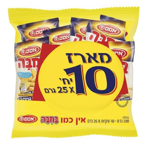 במבה אסם מארז 10 יחידות של 25 גרם