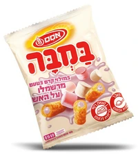 במבה במילוי מרשמלו בטעם על האש 60 גרם