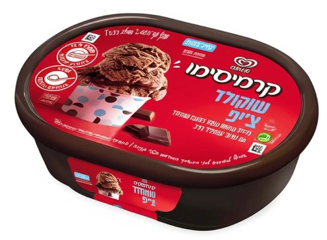 גלידת קרמיסימו שוקולד צ'יפ פרה 1.33 ליטר