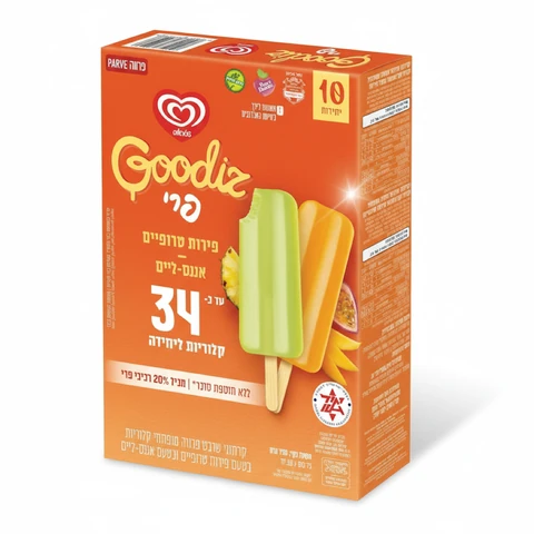 מאגדת גלידל פירות טרופים 8 יחידות