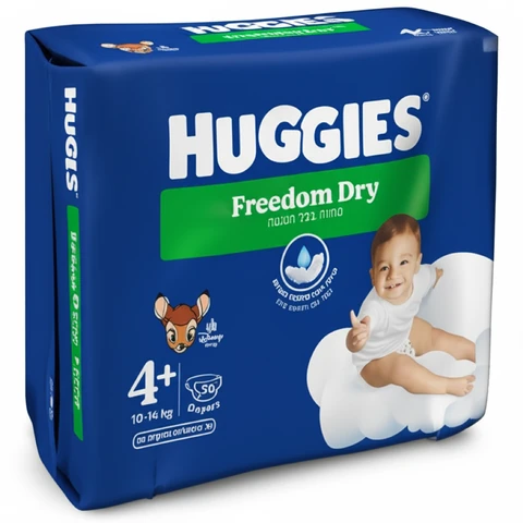 חיתולי האגיס פרידום דריי פלוס מידה 4+, 36 יחידות