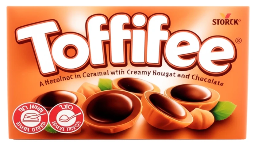 טופיפי - סוכריות טופי עם אגוז לוז, קרמל ושוקולד 125 גרם