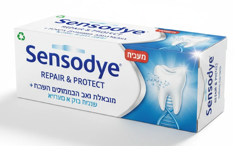 סנסודיין משחת שיניים לשיקום והגנה מלבינה 75 מ"ל