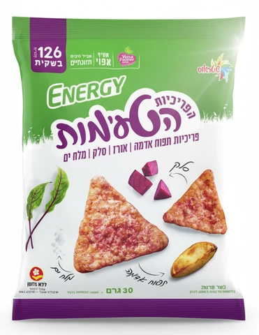 עלית - אנרג'י פריכיות משולשות תפוח אדמה וסלק 30 גרם