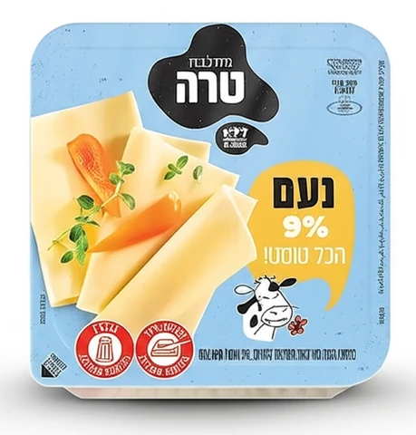 פרוסות גבינה צהובה נעם 9% שומן דק דק 200 גרם