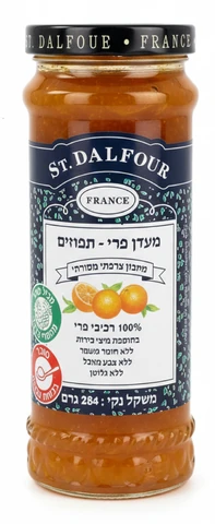 סאן דלפור מעדן תפוז ללא תוספת סוכר 284 גרם