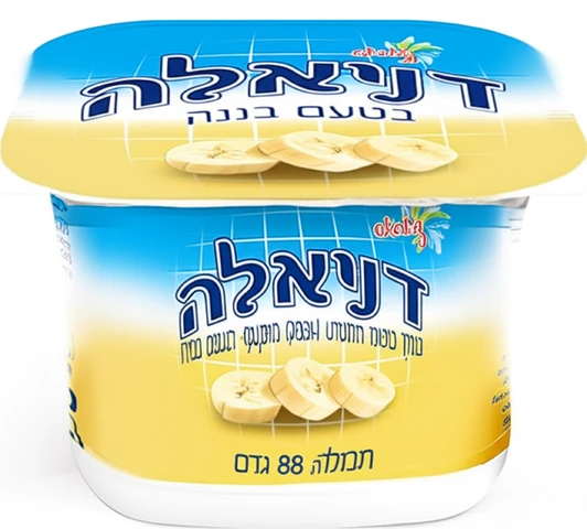 דניאלה מעדן גבינה ויוגורט בטעם בננה 5% שומן 88 גרם