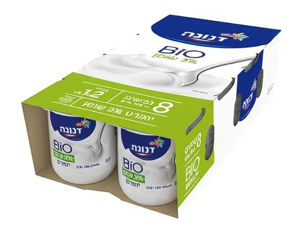 דנונה יוגורט ביו 3% מארז 8 יחידות