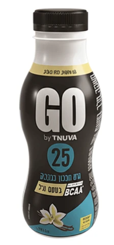 משקה חלב GO בטעם וניל, 27 גרם חלבון, 340 מ"ל