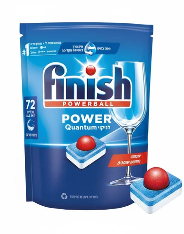 פיניש פאוור טבליות למדיח - בניחוח מרענן, 72 יחידות