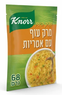 מרק עוף ואטריות 68 גרם קנור