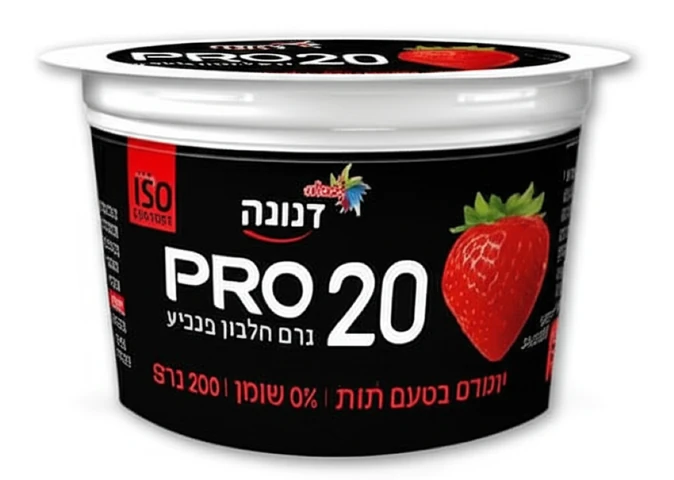 דנונה פרו יוגורט 0% תות עשיר בחלבון 200 גרם