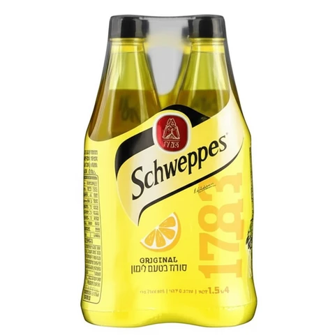 שוופס סודה בטעם לימון - מארז רביעייה 4*1.5 ליטר