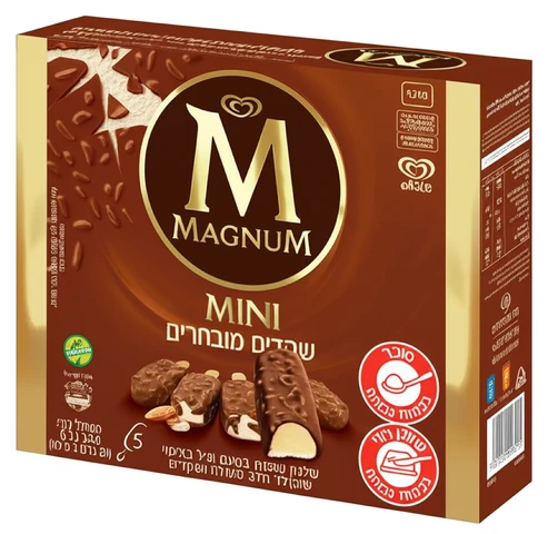 מאגדת מיני מגנום שקדים 5 יח'