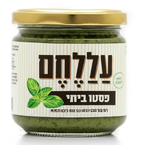 ממרח פסטו ביתי 180 גרם על לחם