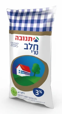 תנובה חלב טרי מהדרין 3% שקית 1 ליטר