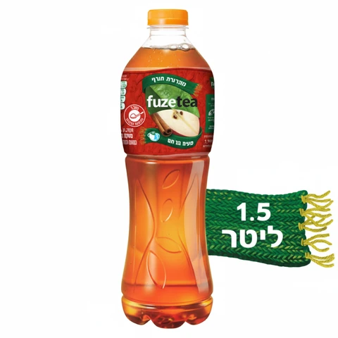 פיוז טי תה קר בטעם תפוח וקינמון 1.5 ליטר פיקדון