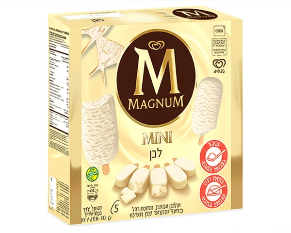 מאגדת מיני מגנום לבן 5 יחידות 350 מ"ל