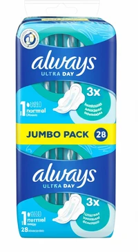 תחבוניות היגייניות אולוויז דואו נורמל 28 יחידות