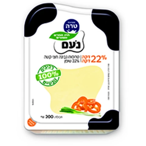 גבינה צהובה נעם 22% פרוסות דק דק 200 גרם