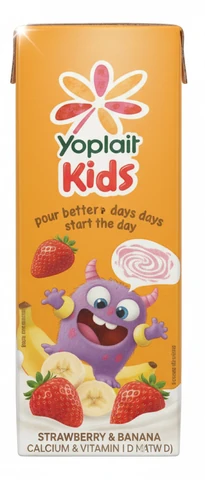 יופלה טיוב יוגורט תות בננה במרקם חלק - מארז 6 יחידות