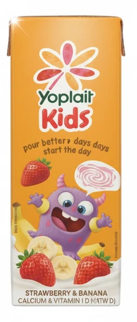 יופלה טיוב יוגורט תות בננה במרקם חלק - מארז 6 יחידות