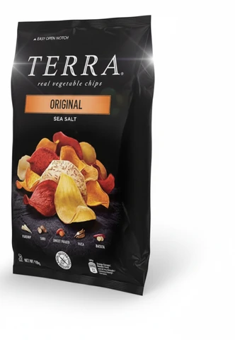 טרה אורגינל חטיף צ'יפס מירקות שורש בטעם טבעי 110 גרם