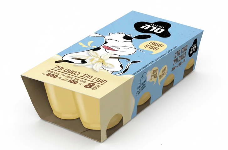 מוו מעדן וניל מארז 8 יחידות של 100 גרם