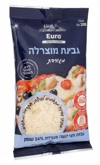 גבינת מוצרלה מגורדת 200 גרם EURO CHEESE וילי-פוד