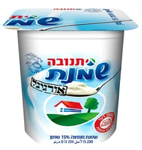 שמנת חמוצה אורגינל 15% תנובה 200 מ"ל