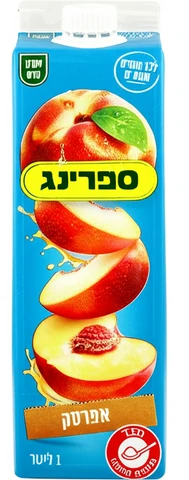 ספרינג נקטר אפרסק בקרטון 1 ליטר