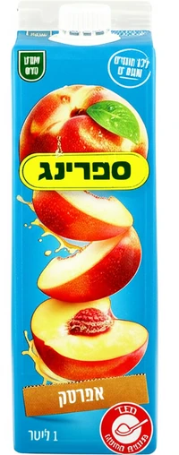 ספרינג נקטר אפרסק בקרטון 1 ליטר