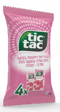 רביעיית סוכריות טיק טק בטעם תות שדה ומנטה