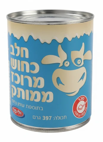 חלב כחוש מרוכז וממותק 370 גר` וילי פוד