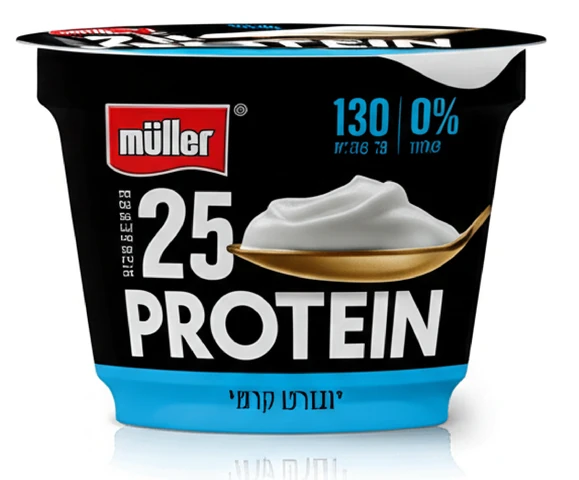 מולר אקטיב יוגורט טבעי 0% שומן עשיר בחלבון 200 גרם