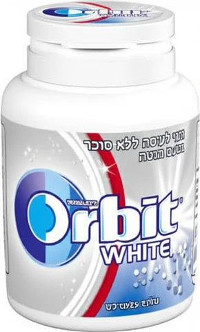 מסטיק אורביט בקבוקון וויט בטעם מנטה ללס