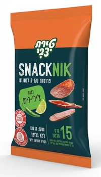 נשנושי סלמי בטעם צ'ילי-ליים 60 גרם טירת צבי