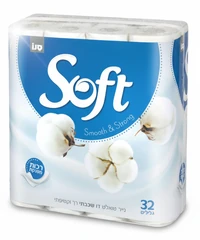 נייר טואלט סופט סילק לבן 32 גלילים