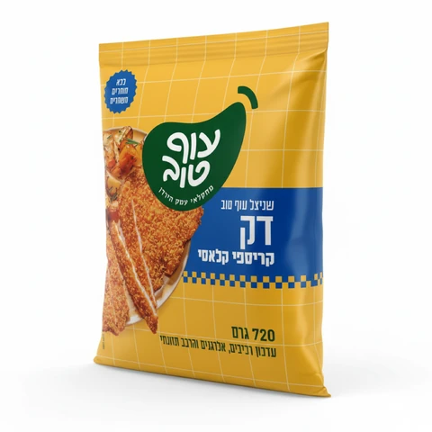 עוף טוב שניצל עוף דק ענק קריספי קלאסי