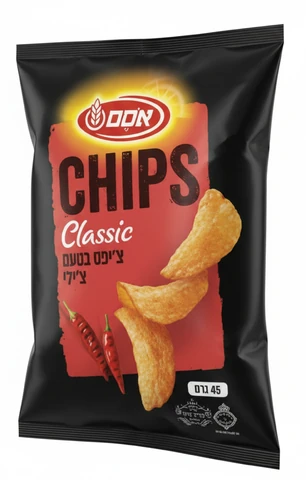 אסם - צ'יפס בטעם פלפל צ'ילי 45 גרם