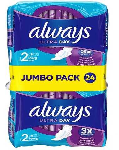 אולווייז דואו לונג פלוס תחבושות היגייניות 24 יחידות