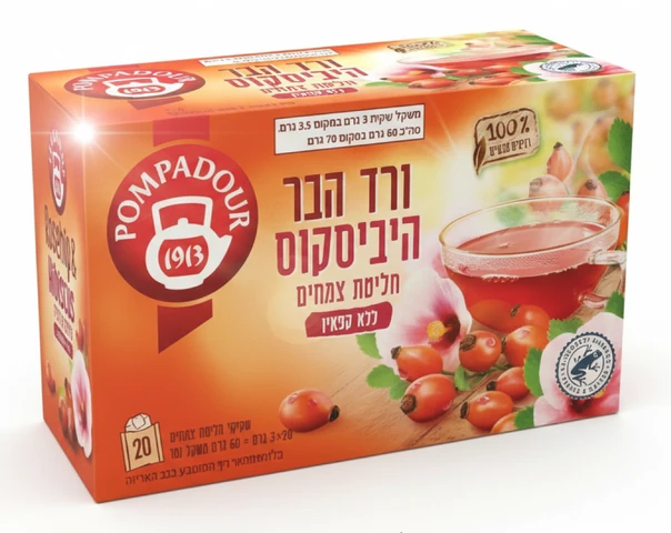 פומפדור חליטת צמחים ורד הבר והיביסקוס 60 גרם