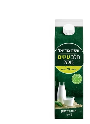 חלב עיזים מלא 4.1% צוריאל 1 ליטר קרטון