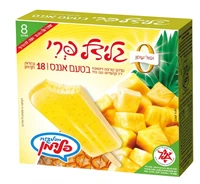 מאגדת גלידת פרי אננס 8 יחידות (פופסיקל) - 640 גרם