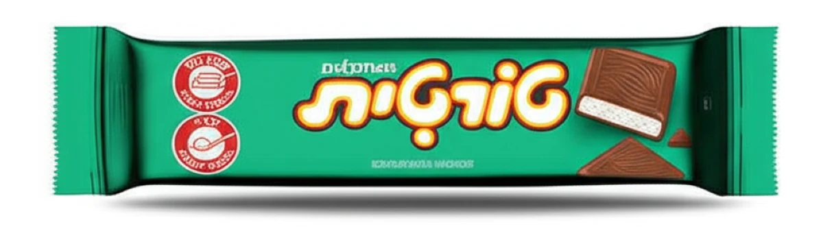 עלית טורטית וופל מצופה שוקולד בטעם מגדים 40 גרם