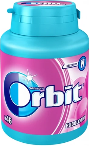 מסטיק אורביט באבל מינט פירות מנטה בקבוק 45 יחידות