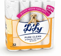 נייר טואלט לילי פסטל 32 גלילים